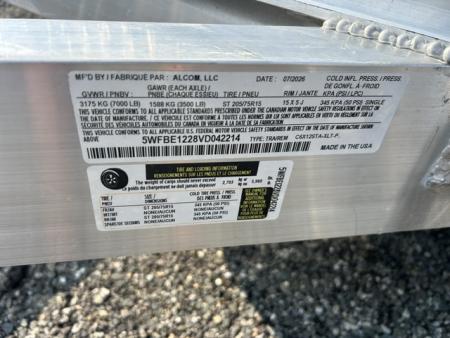 New 2027 ALCOM 6x12 Tandem Axle, lightweight 1,175 lb. empty weight Aluminum Frame Cargo / Enclosed Trailer