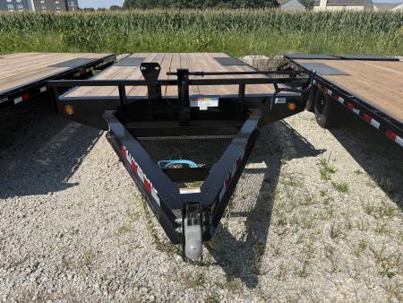 New 2027 PJ TRAILER DECKOVER F8182 102X18 TA STRAIGHT DECK W/ SLIDE IN RAMPS (GVW:14000) BLACK