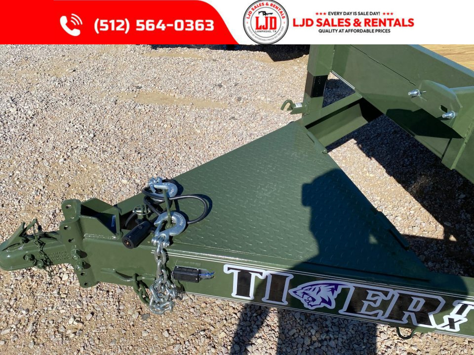 New 2026 Tiger - 102" X 22' - Equipment Trailer - Drive Over - Stand Up Ramps
