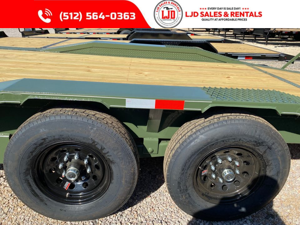 New 2026 Tiger - 102" X 22' - Equipment Trailer - Drive Over - Stand Up Ramps