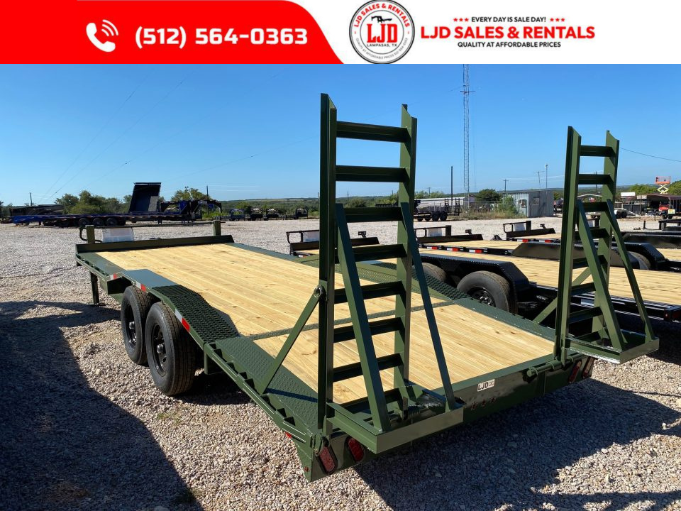 New 2026 Tiger - 102" X 22' - Equipment Trailer - Drive Over - Stand Up Ramps