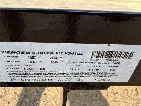 New 2027 H&H Trailers 12' RS7612-030 Utility Trailer