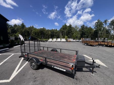 Used USED* 2026 Karavan 7X13 Utility Trailer / Fold down sides / Alum. Wheels - 2990GVW
