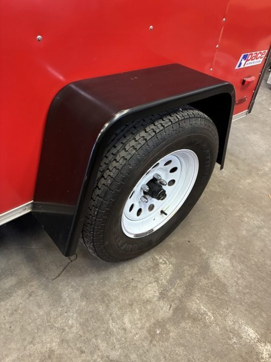 Used 1995 Pace American 6x10 Enclosed Trailer – Red | 2,990 GVWR | Spare Tire Cargo / Enclosed Trailer