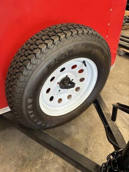 Used 1995 Pace American 6x10 Enclosed Trailer – Red | 2,990 GVWR | Spare Tire Cargo / Enclosed Trailer