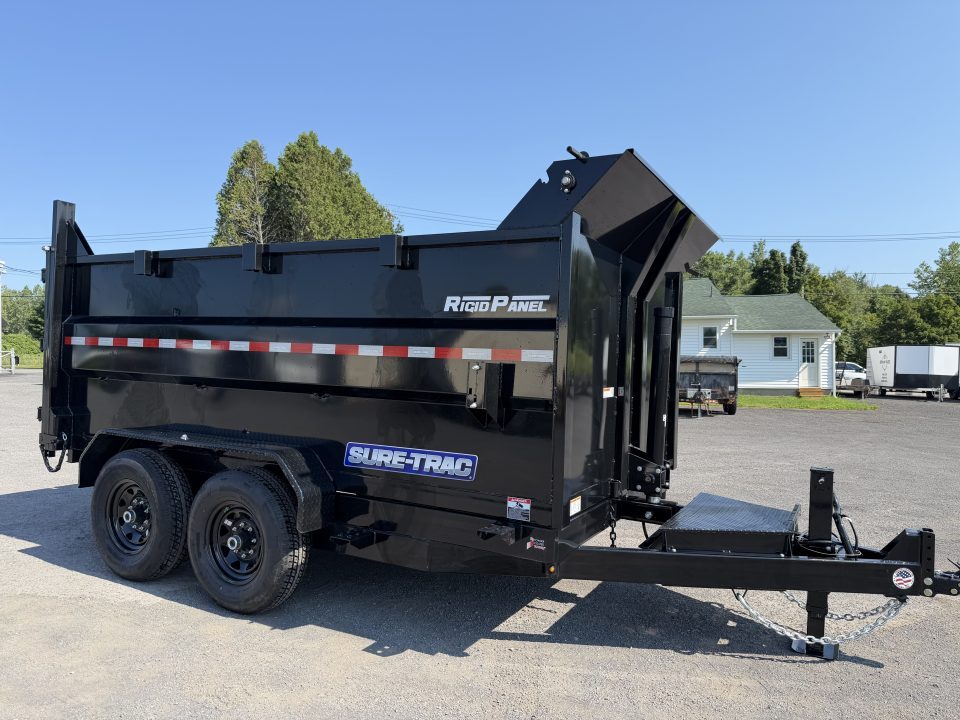 New 2026 Sure-Trac 7X12 HD Low Profile 4' Side Telescopic Dump Trailer 14K
