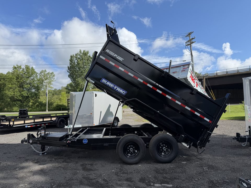New 2026 Sure-Trac 7X12 HD Low Profile 4' Side Telescopic Dump Trailer 14K
