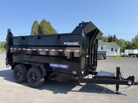 New 2026 Sure-Trac 7X12 HD Low Profile 4' Side Telescopic Dump Trailer 14K