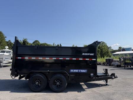 New 2026 Sure-Trac 7X12 HD Low Profile 4' Side Telescopic Dump Trailer 14K