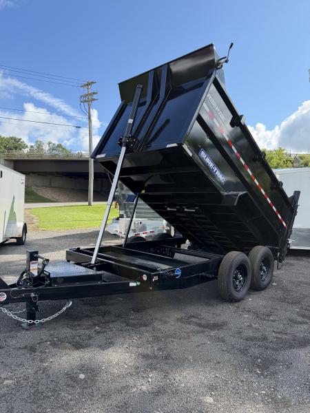 New 2026 Sure-Trac 7X12 HD Low Profile 4' Side Telescopic Dump Trailer 14K