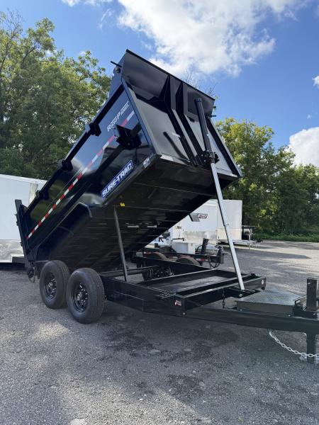 New 2026 Sure-Trac 7X12 HD Low Profile 4' Side Telescopic Dump Trailer 14K