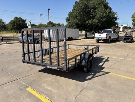 New #158652 2027 LAMAR UC 12 X 83 SINGLE AXLE PIPE TOP 3K UTILITY TRAILER W/ REAR RAMP GATE