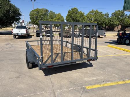New #158652 2027 LAMAR UC 12 X 83 SINGLE AXLE PIPE TOP 3K UTILITY TRAILER W/ REAR RAMP GATE