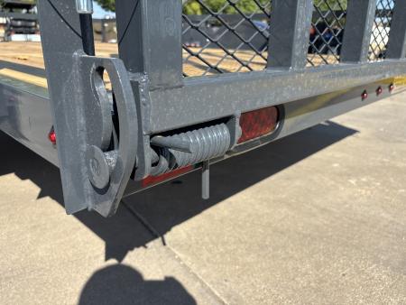 New #158652 2027 LAMAR UC 12 X 83 SINGLE AXLE PIPE TOP 3K UTILITY TRAILER W/ REAR RAMP GATE