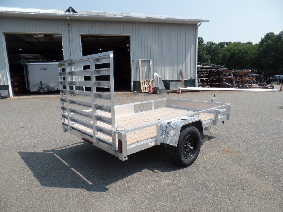 New 2026 Quality Steel and Aluminum 6x12 Single Axle Aluminum Frame, wood deck Utility Trailer