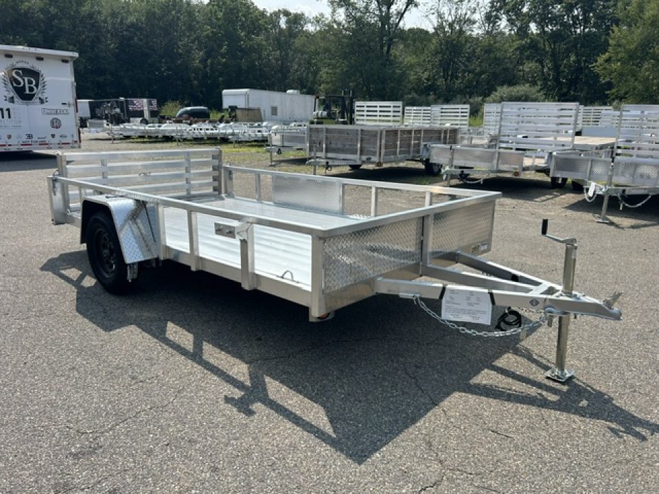 New 2026 Quality Steel and Aluminum 7X12 Single Axle, Aluminum Frame and Deck 2,990 lb. GVWR Utility Trailer