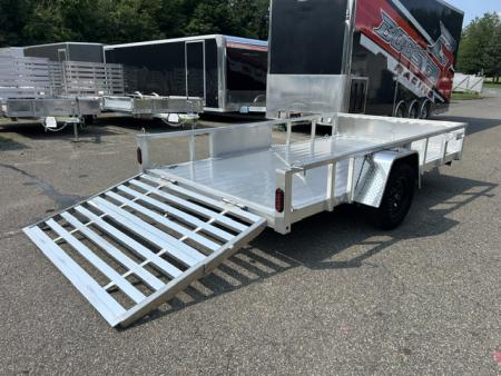 New 2026 Quality Steel and Aluminum 7X12 Single Axle, Aluminum Frame and Deck 2,990 lb. GVWR Utility Trailer