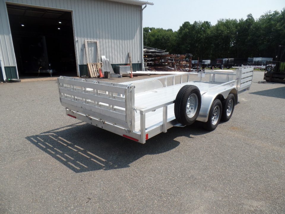 New 2026 ALCOM 6.5' by 18 ft. ALL Aluminum , with side ramp Utility Trailer