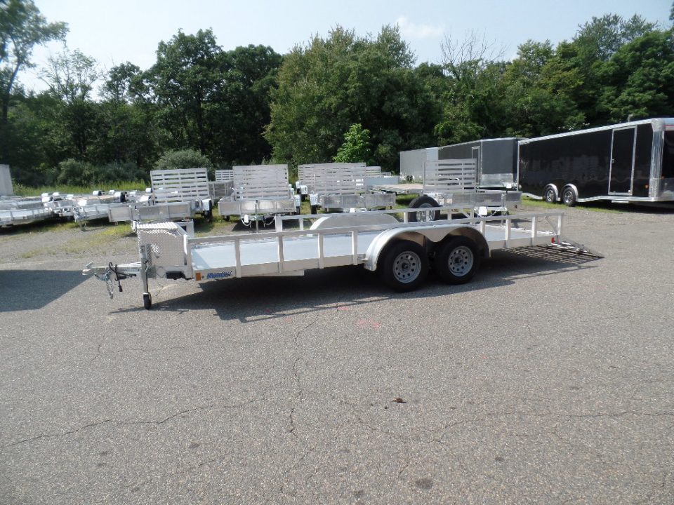 New 2026 ALCOM 6.5' by 18 ft. ALL Aluminum , with side ramp Utility Trailer