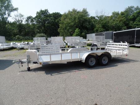 New 2026 ALCOM 6.5' by 18 ft. ALL Aluminum , with side ramp Utility Trailer