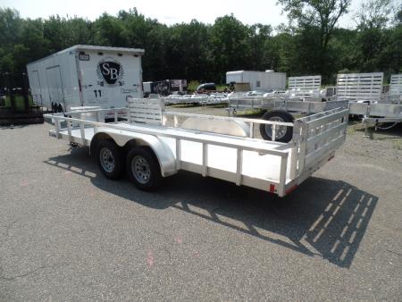 New 2026 ALCOM 6.5' by 18 ft. ALL Aluminum , with side ramp Utility Trailer