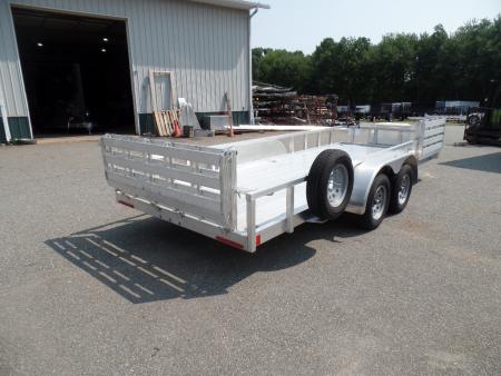 New 2026 ALCOM 6.5' by 18 ft. ALL Aluminum , with side ramp Utility Trailer