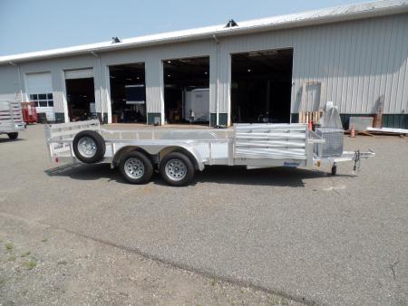 New 2026 ALCOM 6.5' by 18 ft. ALL Aluminum , with side ramp Utility Trailer