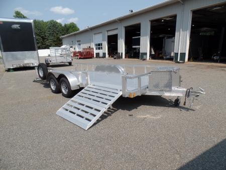 New 2026 ALCOM 6.5' by 18 ft. ALL Aluminum , with side ramp Utility Trailer
