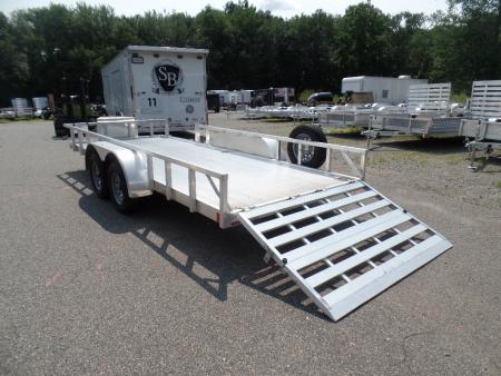 New 2026 ALCOM 6.5' by 18 ft. ALL Aluminum , with side ramp Utility Trailer