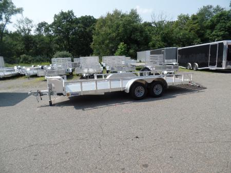 New 2026 ALCOM 6.5' by 18 ft. ALL Aluminum , with side ramp Utility Trailer
