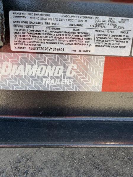 New 2027 Diamond C Trailers HDT207L20X82 Tilt Trailer