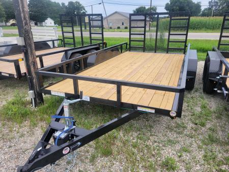 New 2026 Sure-Trac 7x14 Tube Top 7K Utility Trailer