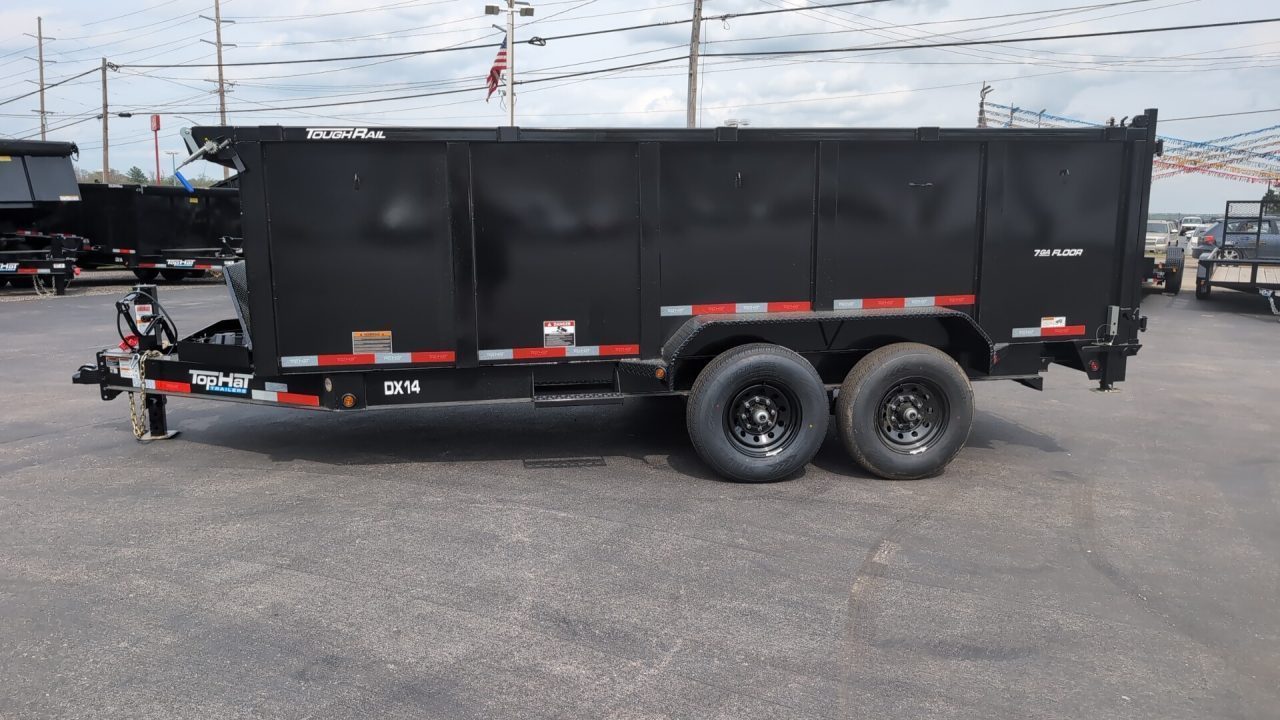 New 2026 Top Hat Trailers Low Profile Dump 140 14K 16 x 7 DX14 Dump Trailer