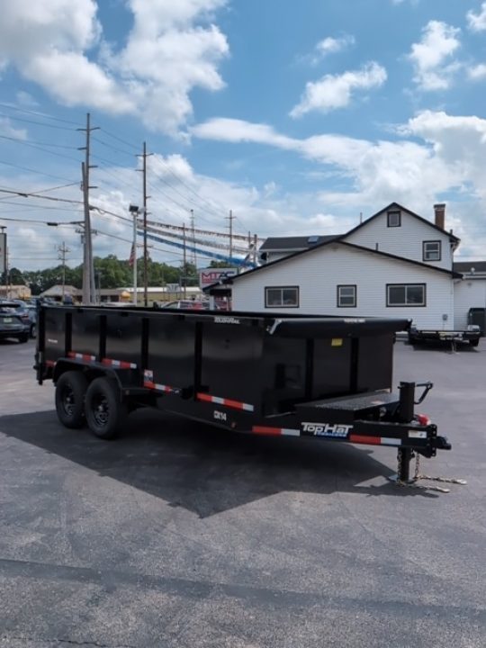 New 2026 Top Hat Trailers Low Profile 140 14K 16 x 83 DX14 3' Sides Dump
