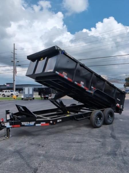 New 2026 Top Hat Trailers Low Profile 140 14K 16 x 83 DX14 3' Sides Dump