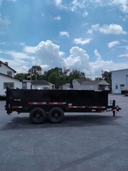 New 2027 Top Hat Trailers Low Profile 140 14K 16 x 83 DX14 3' Sides Dump