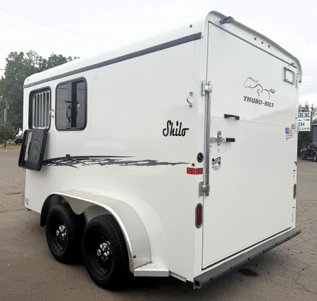 New 2027 Thuro-Bilt Shilo 2H - 1ft added to horse area - Adjustable Dividers Horse Trailer