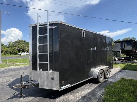 Used 2022 Freedom Trailers 7X16 TA 7' 2" INTERIOR HEIGHT - TONS OF O Cargo / Enclosed Trailer