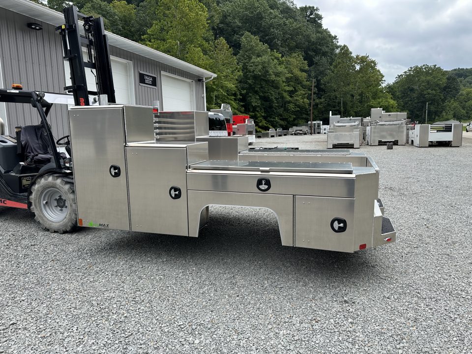 New Martin Truck Bodies Aluminum Gooseneck Service Body DRW 84" CA Cab and Chassis 57" Tall Front Box SMOOTH APPEARANCE Gooseneck Bodies