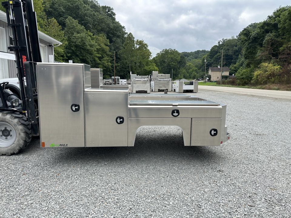 New Martin Truck Bodies Aluminum Gooseneck Service Body DRW 84" CA Cab and Chassis 57" Tall Front Box SMOOTH APPEARANCE Gooseneck Bodies