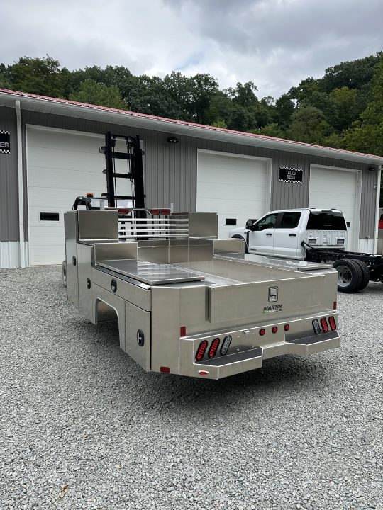 New Martin Truck Bodies Aluminum Gooseneck Service Body DRW 84" CA Cab and Chassis 57" Tall Front Box SMOOTH APPEARANCE Gooseneck Bodies