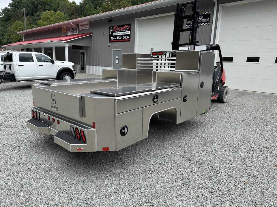New Martin Truck Bodies Aluminum Gooseneck Service Body DRW 84" CA Cab and Chassis 57" Tall Front Box SMOOTH APPEARANCE Gooseneck Bodies