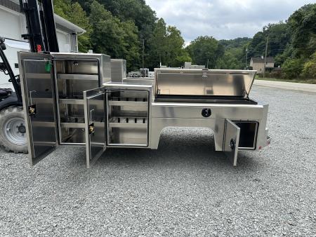 New Martin Truck Bodies Aluminum Gooseneck Service Body DRW 84" CA Cab and Chassis 57" Tall Front Box SMOOTH APPEARANCE Gooseneck Bodies
