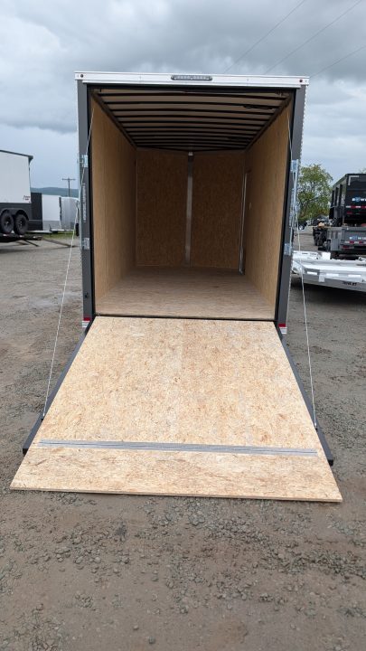 New 2026 BELMONT 7x16 V-Nose Cargo Trailer w/ Ramp Door (90" INSIDE, POLYCOR EXTERIOR!)