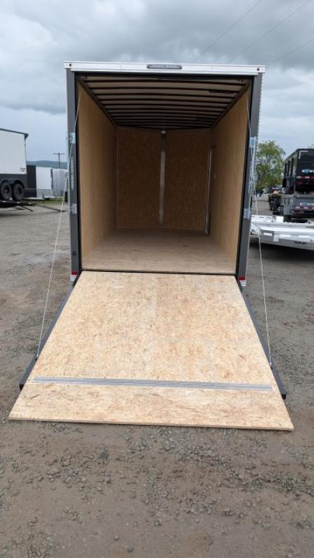 New 2026 BELMONT 7x16 V-Nose Cargo Trailer w/ Ramp Door (90" INSIDE, POLYCOR EXTERIOR!)