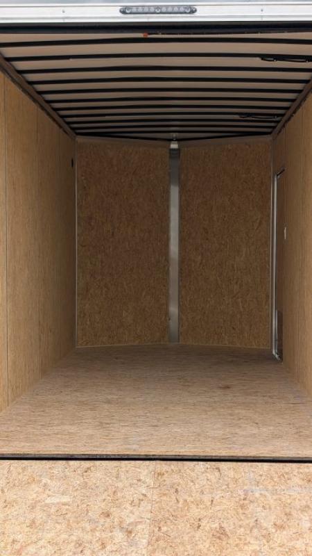 New 2026 BELMONT 7x16 V-Nose Cargo Trailer w/ Ramp Door (90" INSIDE, POLYCOR EXTERIOR!)