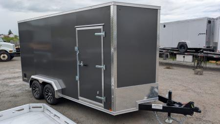 New 2026 BELMONT 7x16 V-Nose Cargo Trailer w/ Ramp Door (90  INSIDE, POLYCOR EXTERIOR!)