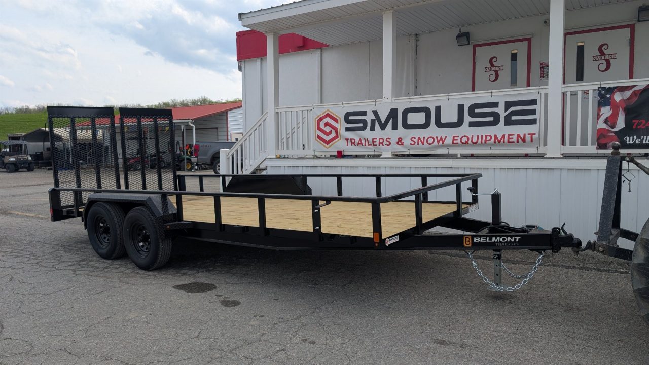 New 2026 Belmont 7x18 Tube Top Utility Trailer w/ Split Gate