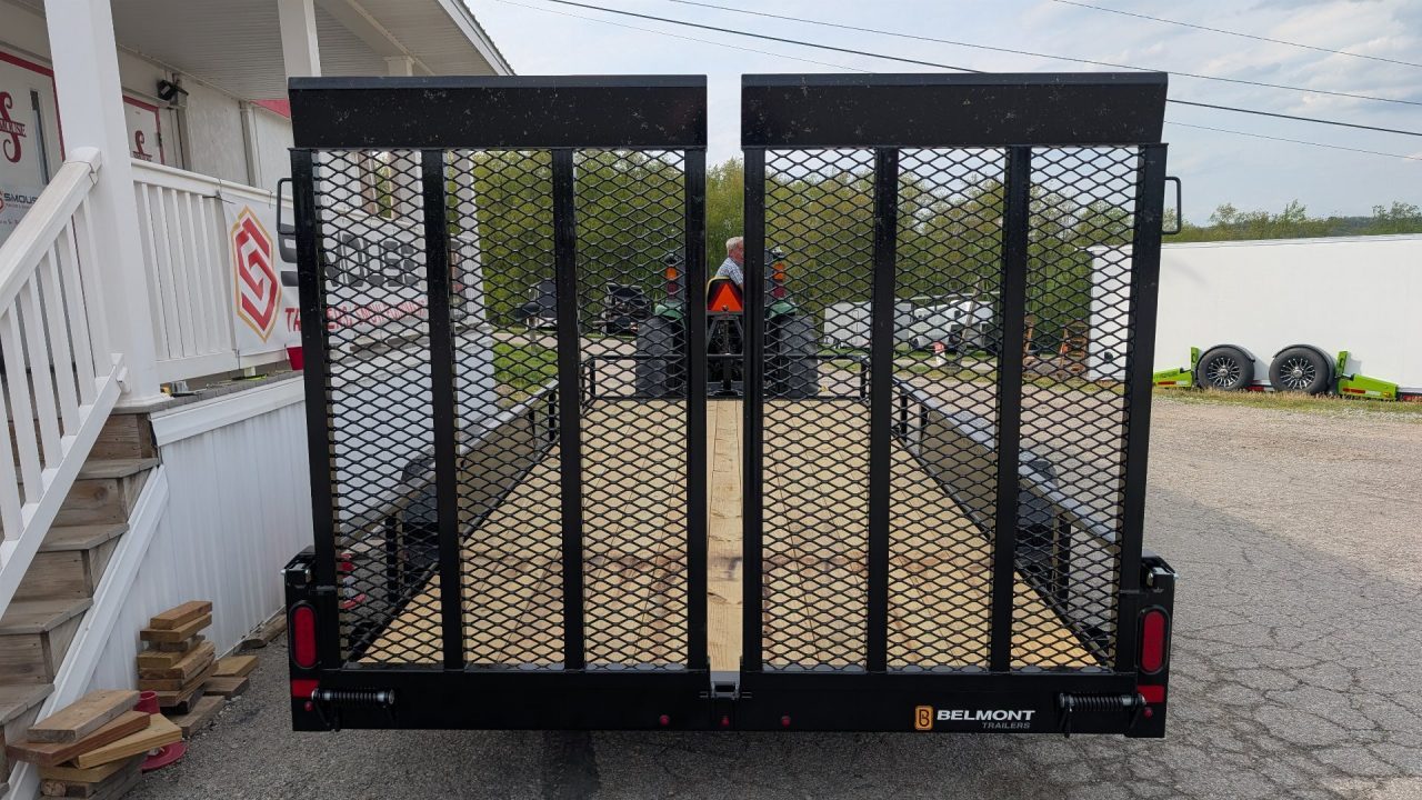 New 2026 Belmont 7x18 Tube Top Utility Trailer w/ Split Gate
