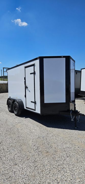 New 2026 Family Trailer 6x12 Tandem Axles Cargo / Enclosed Trailer- Screwless Exterior-Blackout Pkg- Rear Spoiler